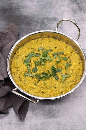 Coconut milk dhal  at The Green Plate Inc in London