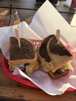 Smoked tempeh Reuben  at Skidbladnir in Portland