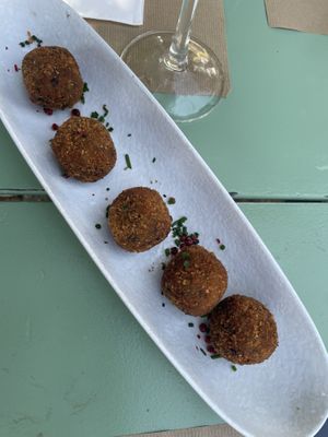 Vegan croquetas  at L'Ombu Bistro S.I 🌳🌴 in Catalunya