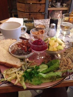 Big breakfast plate at Cafe Valentin in Berlin