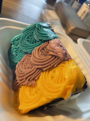 Rose cake. Icing was good but the GF cake is horrible   at French Meadow Bakery & Cafe in St Paul