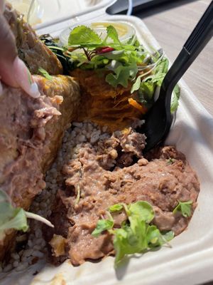 Healing Plate - beans and sweet potato mash are delicious!!  at French Meadow Bakery & Cafe in St Paul
