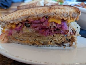 Vegan Reuben sandwich at French Meadow Bakery & Cafe in St Paul