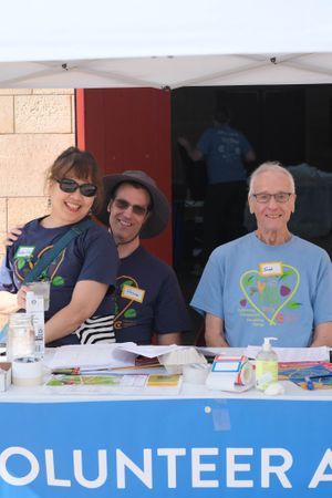 Volunteer check-in table at Twin Cities Veg Fest 2025.  at Compassionate Action for Animals in Minneapolis