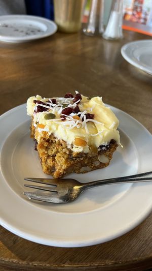Amazing carrot cake!   at Pranah Cafe in Wellington