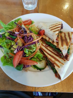 quesadilla(not vegan on the menu but they will make it vega if requested)  at Pranah Cafe in Wellington