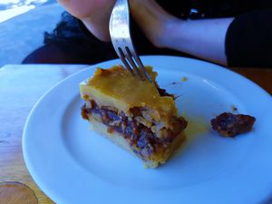 Vegan date/walnut slice at Pranah cafe. at Pranah Cafe in Wellington