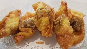 Deep fried wontons 😜 at Nature Vegetarian Food in Lower Hutt