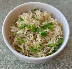 Burnt garlic rice  at Liwan Restaurant in Dubai