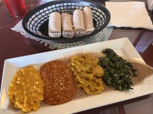 Vegetarian combination for 1  at Gosh Ethiopian in Knoxville