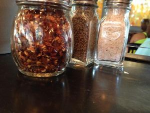 tabletop seasonings at Picazzo's Healthy Italian Kitchen in Scottsdale