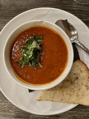 Tomato Basil soupp  at Picazzo's Organic Italian Kitchen in Phoenix