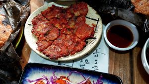 Kimchi pancake 김치전 at Dajeon Cafe in Busan