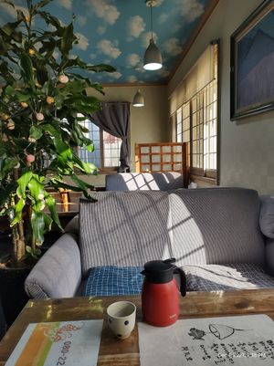 Seating area at Dajeon Cafe in Busan