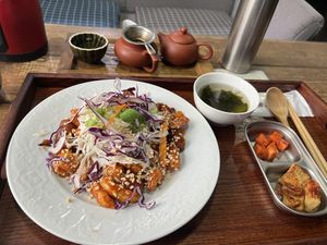 ‘Chicken’ salad  at Dajeon Cafe in Busan
