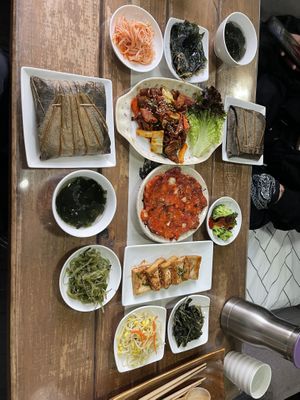 The set that serves 2!  at Dajeon Cafe in Busan