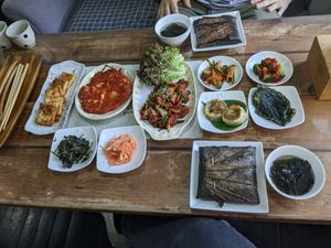 2+ people menu at Dajeon Cafe in Busan