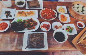 Lotus rice set at Dajeon Cafe in Busan