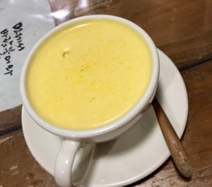 Sweet Pumpkin Latte at Dajeon Cafe in Busan