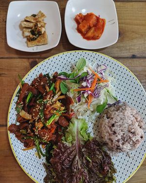 Wheat bulgogi at Dajeon Cafe in Busan