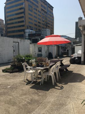 rooftop terrace at Dajeon Cafe in Busan