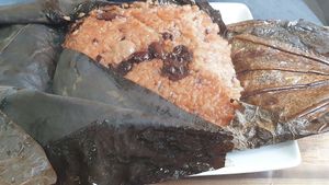 Rice wrapped with leaf. at Dajeon Cafe in Busan