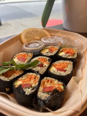 Raw vegan sushi 😍  at Chicago Raw - Huron St in Chicago