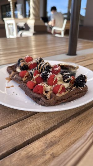 The Works waffle  at Local Juicery in Sedona