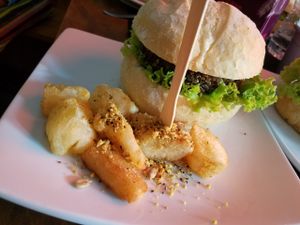 Quinoa Burger at Prana Cozinha Vegetariana in Rio De Janeiro