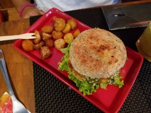 Burger at Prana Cozinha Vegetariana in Rio De Janeiro