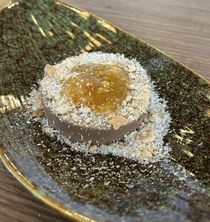 yuzu mousse   at Greenami in Milan