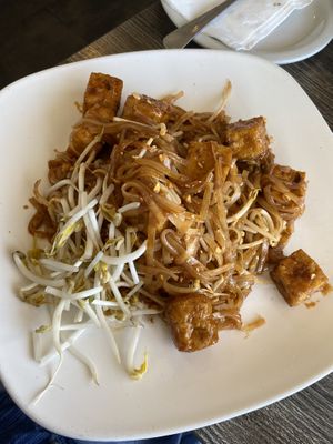 Pad thai  at Vegan Glory in Los Angeles