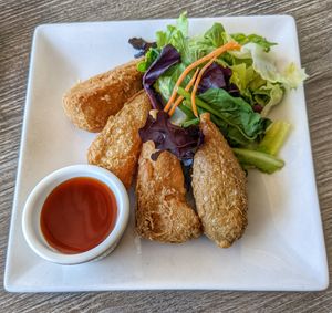 Drumsticks with sweet buffalo sauce (8/10) at Vegan Glory in Los Angeles