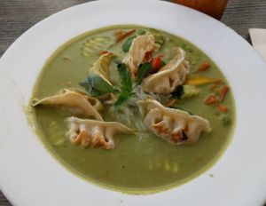 curry dumplings at Vegan Glory in Los Angeles