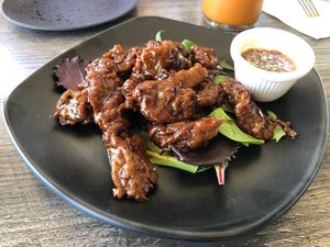 Citrus Soy Pork Spareribs at Vegan Glory in Los Angeles