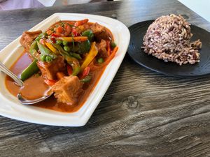 Panang Curry w/Tofu at Vegan Glory in Los Angeles