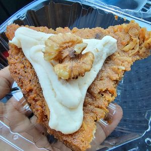 Carrot cake at Vegan Glory in Los Angeles