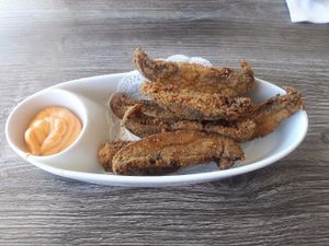 portobello fries at Vegan Glory in Los Angeles