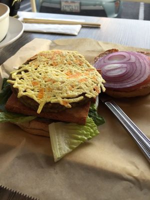 Veggie Burger at Vegan Glory in Los Angeles