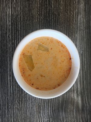 Tom Yum soup at Vegan Glory in Los Angeles