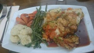 vegan shepards pie at The Golden Lion Pub in Winchester