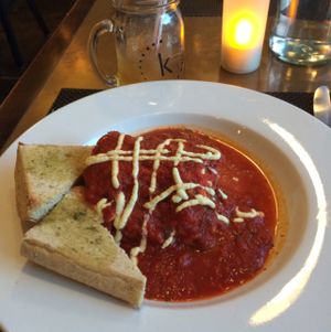 lasagna with garlic bread  at Karyn's Cooked in Chicago