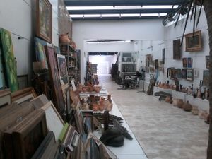 Art gallery at Veggies na Praca in Sao Paulo