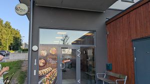 Outside at Tsukimi Sushi in Gothenburg