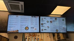 Menu at Tsukimi Sushi in Gothenburg