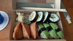 Vegan sushi at Tsukimi Sushi in Gothenburg