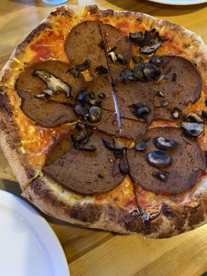 Pepperoni pizza, “Level 4”   at Fort George Brewery in Astoria