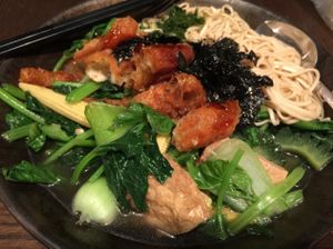 abundant, gluten-free, noodle soup at Vege Creek 蔬河 - Eslite DunNan in Taipei