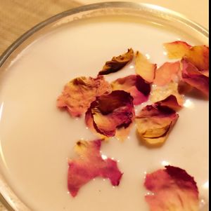 rose soymilk tea  at Soul R. Vegan Cafe in Taipei