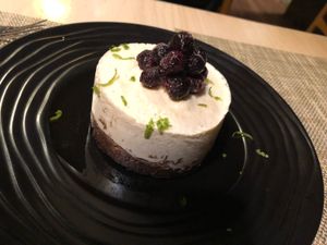 Lemon cheesecake  at Soul R. Vegan Cafe in Taipei